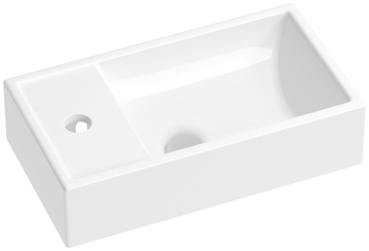 Раковина Wellsee WC Area 151802000 накладная прямоугольная 22, керамика