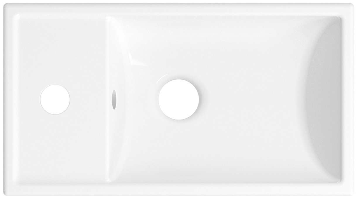 Раковина Wellsee WC Area 151802000 накладная прямоугольная 22, керамика
