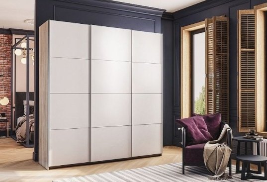 Шкаф-купе DOMA Fortuna 16 lite, 240x230х65 см, белый купить,NaN