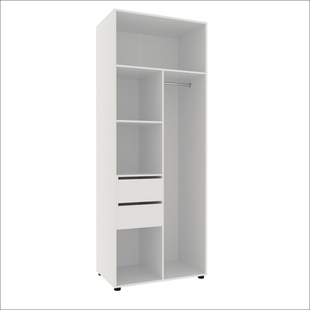 Распашной шкаф DOMA Лотос 1047560, 80x208х49 см, белый, коричневый купить,NaN