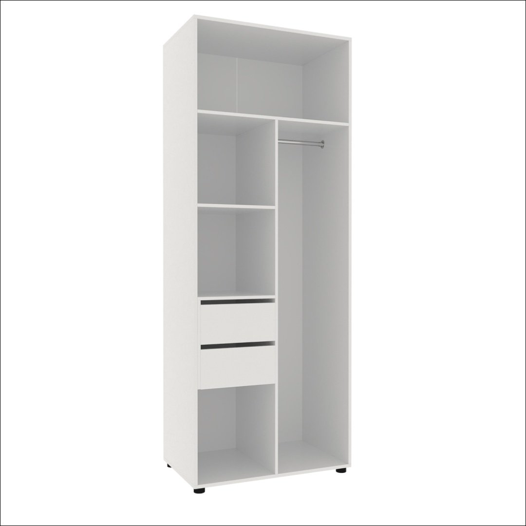 Распашной шкаф DOMA Лотос 1047560, 80x208х49 см, белый, коричневый купить,NaN