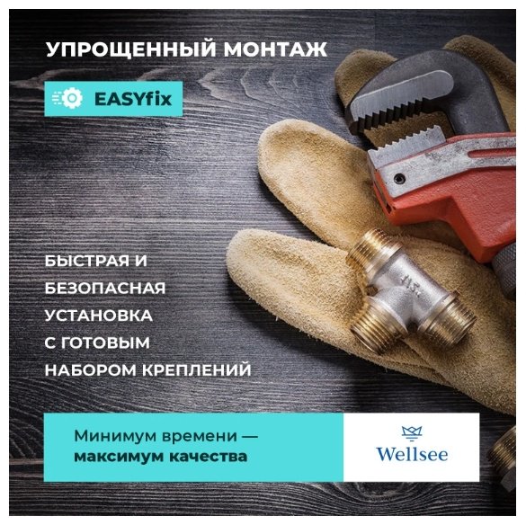 Раковина Wellsee 201000923 Bisou 151206000, 182403000 подвесная прямоугольная 45, керамика купить,NaN