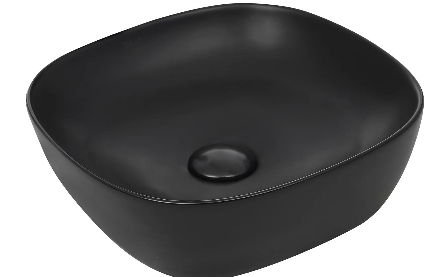 Раковина WeltWasser WW ELBACH 2184 MB накладная квадратная 37 см, фаянс