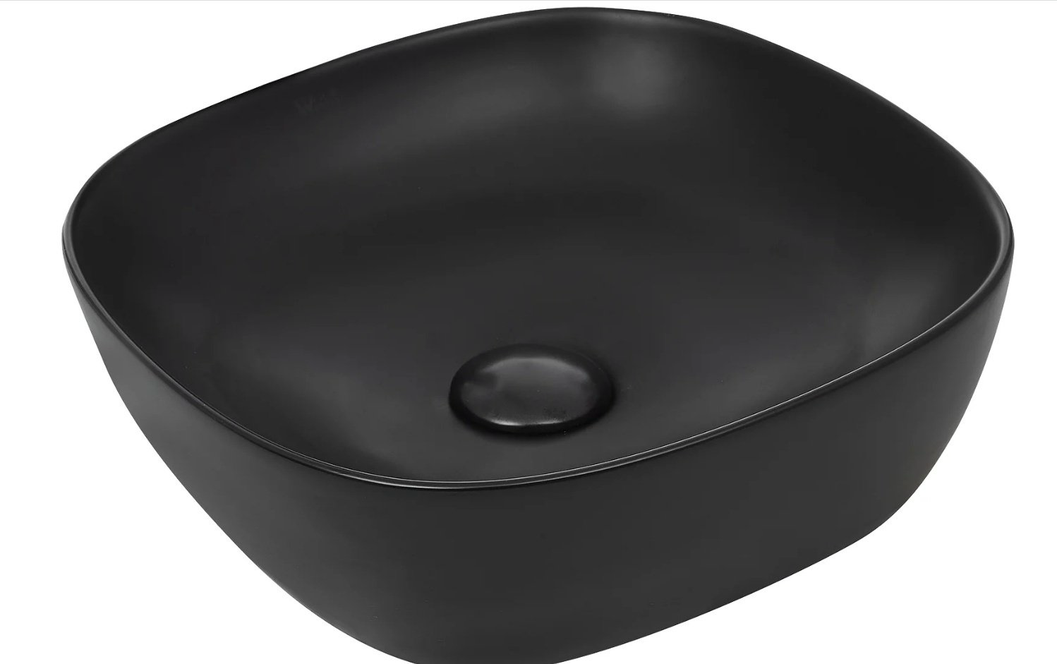 Раковина WeltWasser WW ELBACH 2184 MB накладная квадратная 37 см, фаянс