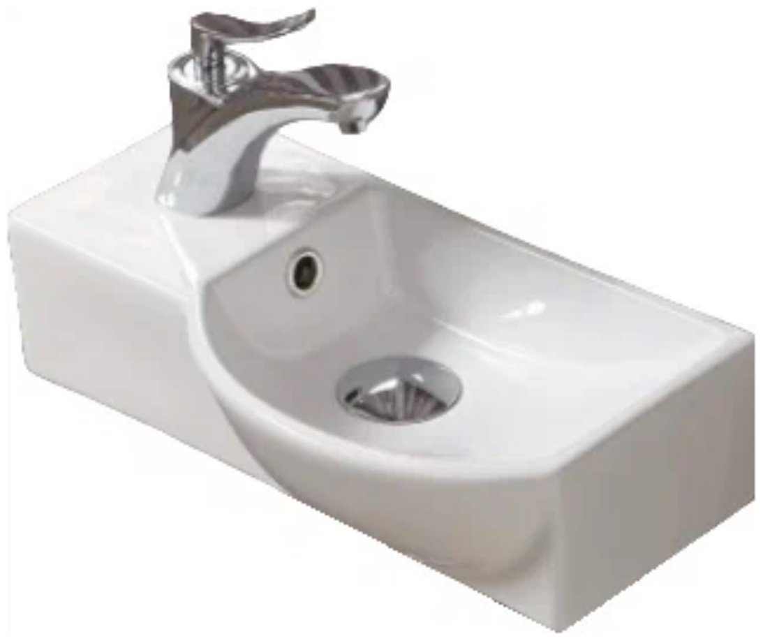 Раковина WeltWasser WW AISBACH 7940 GL-WT L подвесная нестандартная 40 см, фаянс