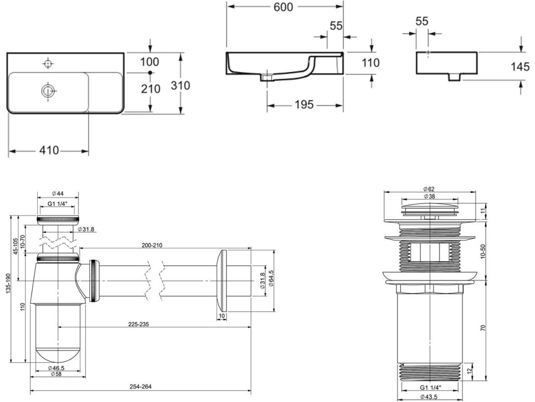 Раковина Lavinia Boho Bathroom Sink 21520490 накладная прямоугольная 31, санфарфор купить,NaN