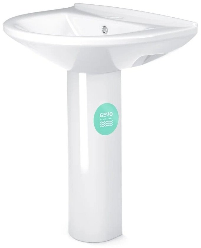 Раковина Gesso W101 Home de luxe + W Universal Home de luxe ВКЗ на пьедестал овальная 55, фаянс купить,NaN