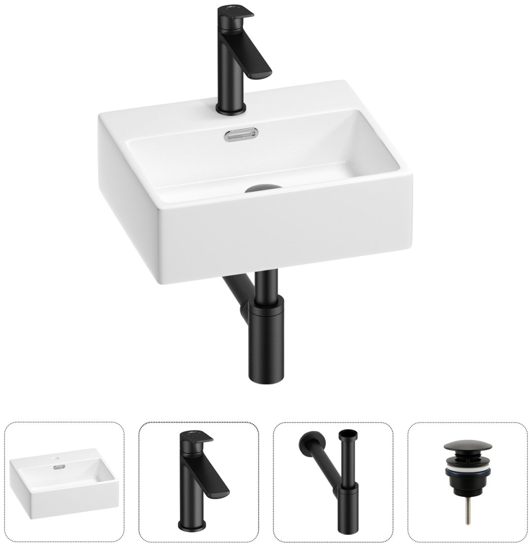 Раковина Wellsee 201002852, Graceful Pro подвесная прямоугольная 36, фаянс купить,NaN