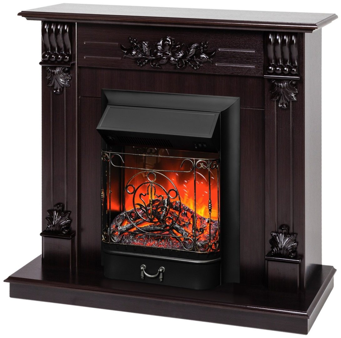 Электрокамин Real Flame напольный Ottawa DN с очагом Majestic Lux Black