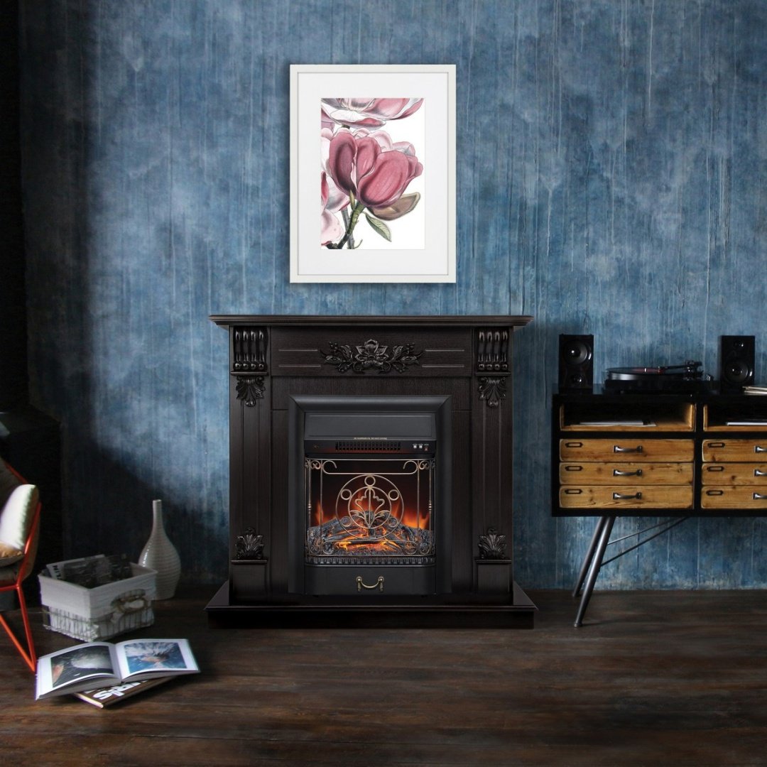 Электрокамин Real Flame напольный Ottawa DN с очагом Majestic Lux Black