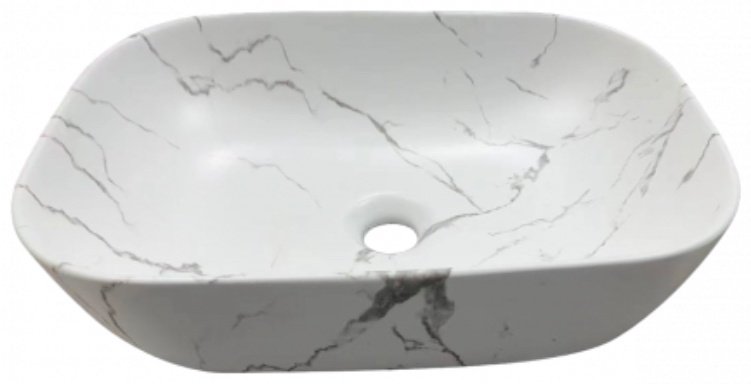 Раковина Cerutti SPA CR8215MMW накладная прямоугольная 45, санфарфор купить,NaN