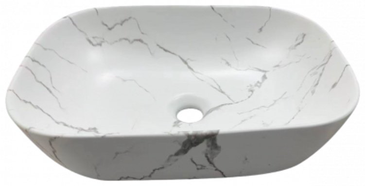 Раковина Cerutti SPA CR8215MMW накладная прямоугольная 45, санфарфор купить,NaN