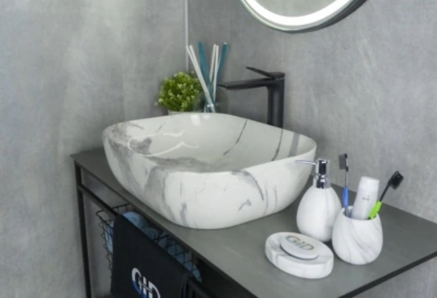 Раковина GID-ceramic K397G125 накладная овальная 50, керамика купить,NaN