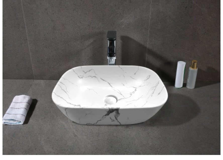 Раковина Cerutti SPA CR8215MMW накладная прямоугольная 45, санфарфор купить,NaN