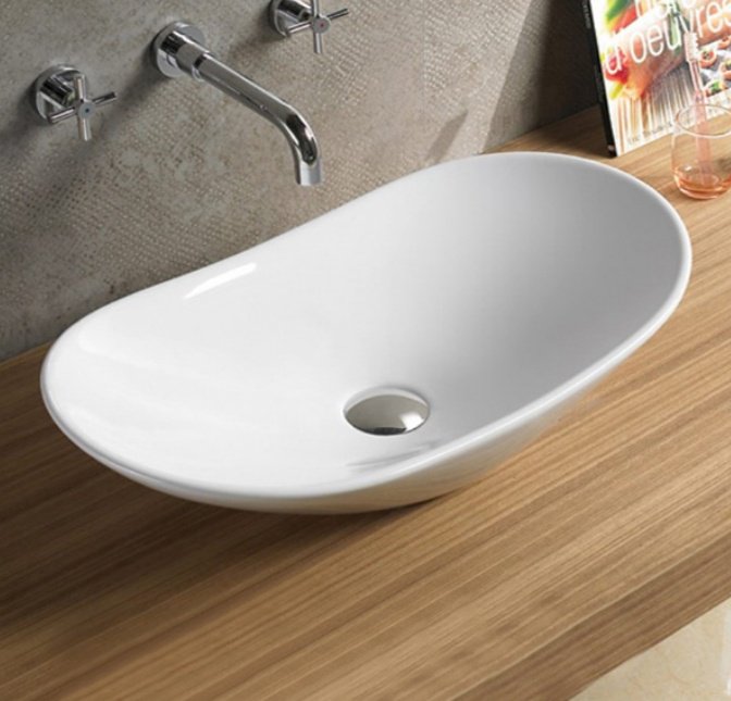 Раковина Comforty 7811B накладная овальная 37, санфарфор
