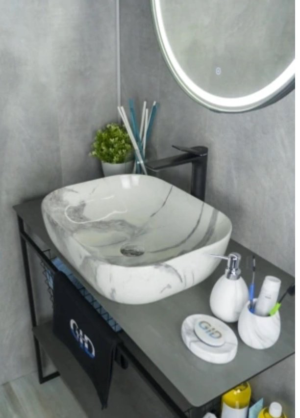 Раковина GID-ceramic K397G125 накладная овальная 50, керамика купить,NaN