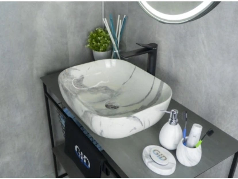 Раковина GID-ceramic K397G125 накладная овальная 50, керамика купить,NaN