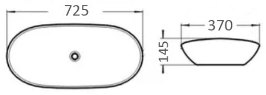 Раковина Comforty 7811B накладная овальная 37, санфарфор купить,95122