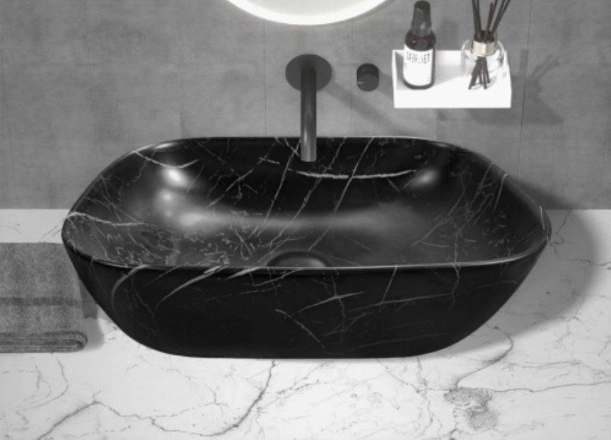 Раковина Cerutti SPA CR8217MMB накладная прямоугольная 50, санфарфор купить,NaN