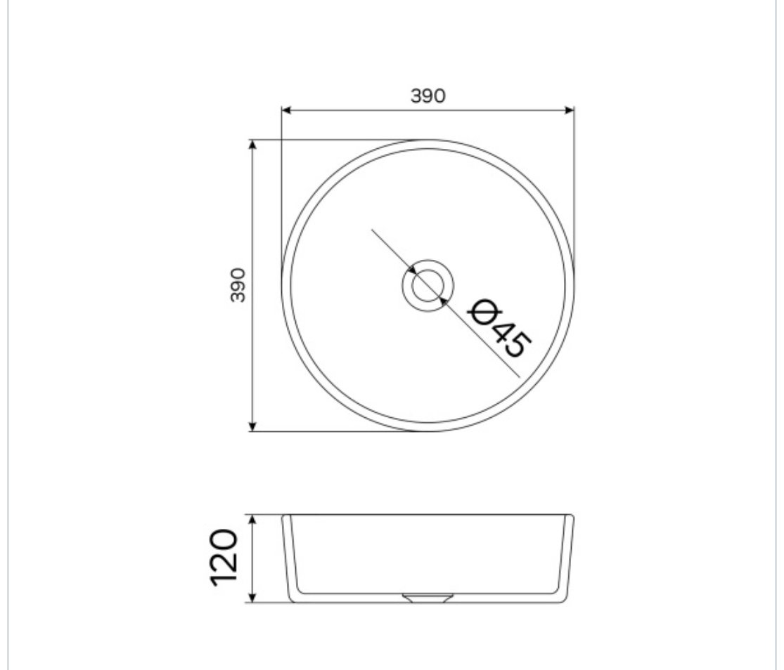 Раковина Comforty CF21002S накладная круглая 39, стекло купить,NaN