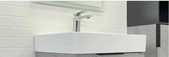 Раковина Comforty CF3WL032 накладная прямоугольная 45.5, фарфор