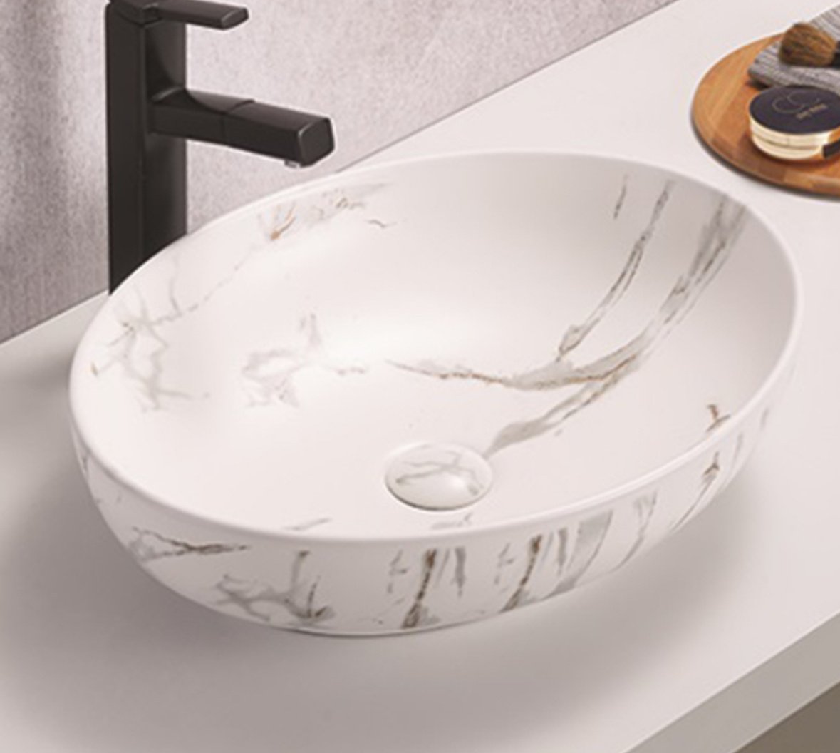 Раковина Comforty N78166MWY-2 накладная овальная 51, санфарфор