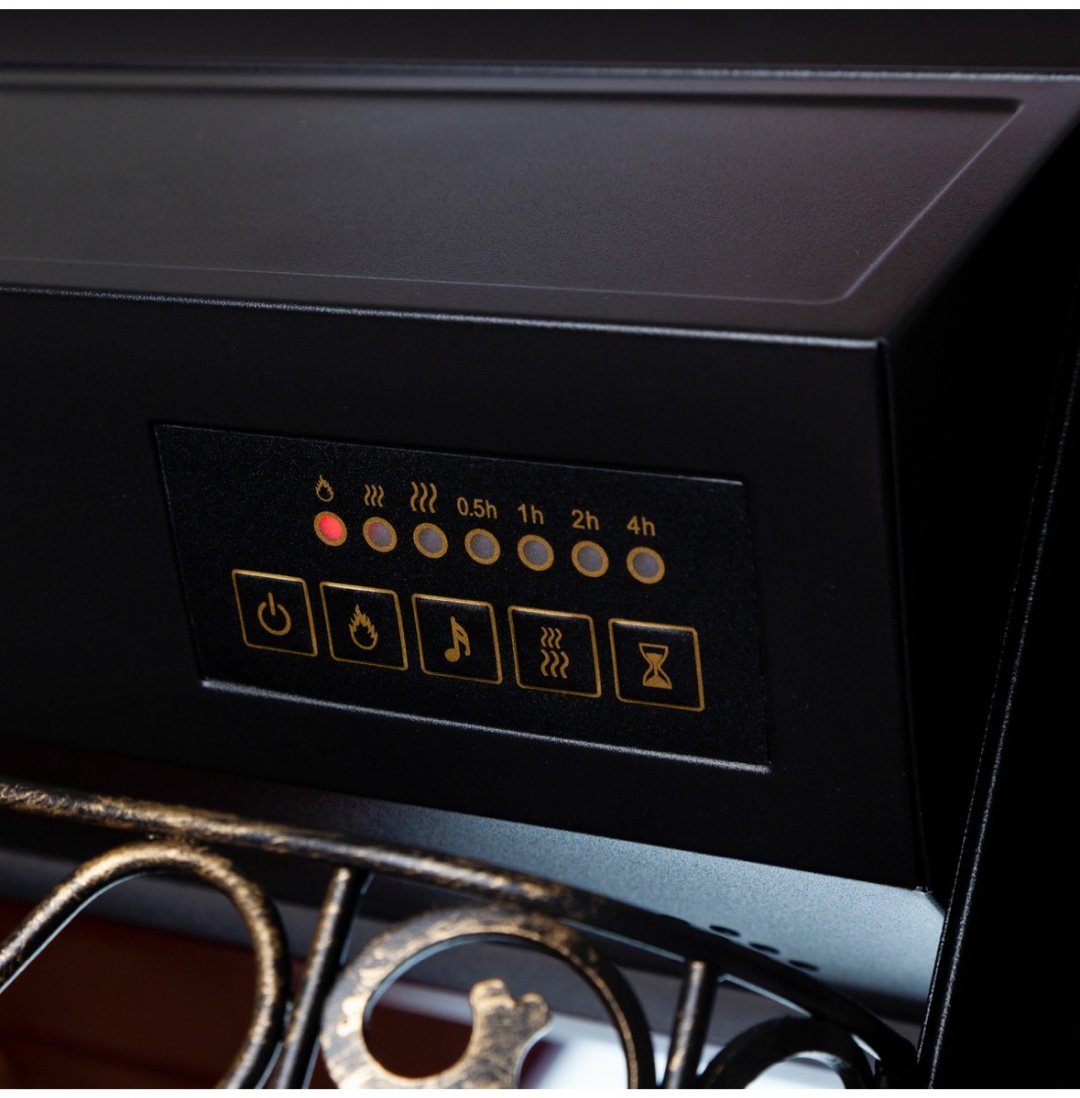 Электрокамин Real Flame MAJESTIC LUX BL 610х503х245, обогрев, зеркало/черный купить,NaN