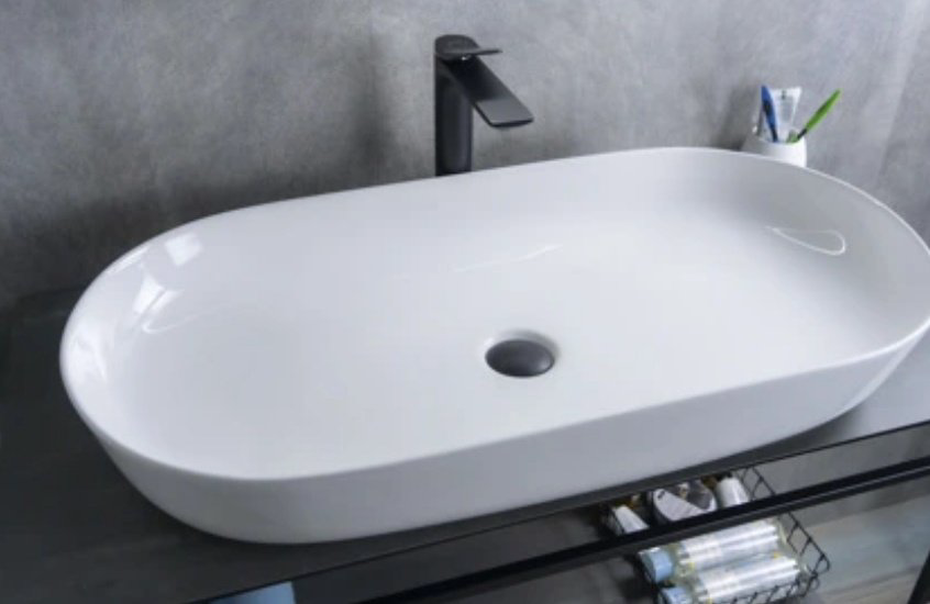 Раковина GID-ceramic N9348 накладная овальная 81, керамика купить,NaN