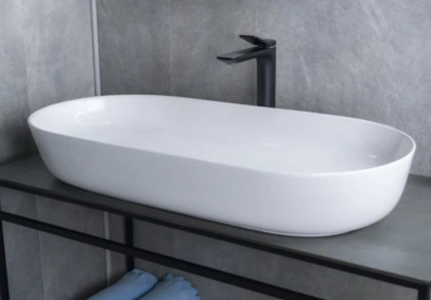 Раковина GID-ceramic N9348 накладная овальная 81, керамика купить,NaN