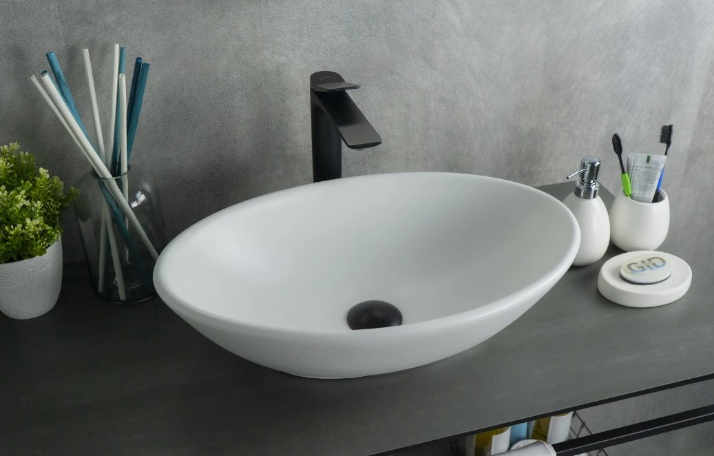 Раковина GID-ceramic Wm9021 накладная овальная 52, керамика купить,69000