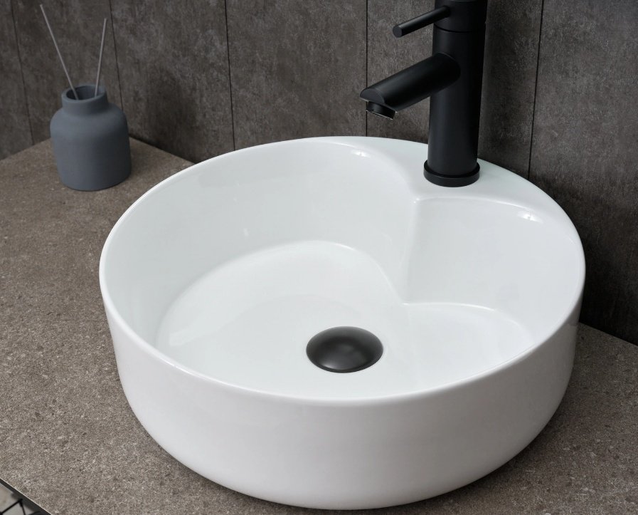 Раковина GID-ceramic N9013 накладная круглая 40, керамика
