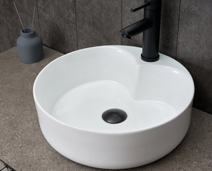 Раковина GID-ceramic N9013 накладная круглая 40, керамика