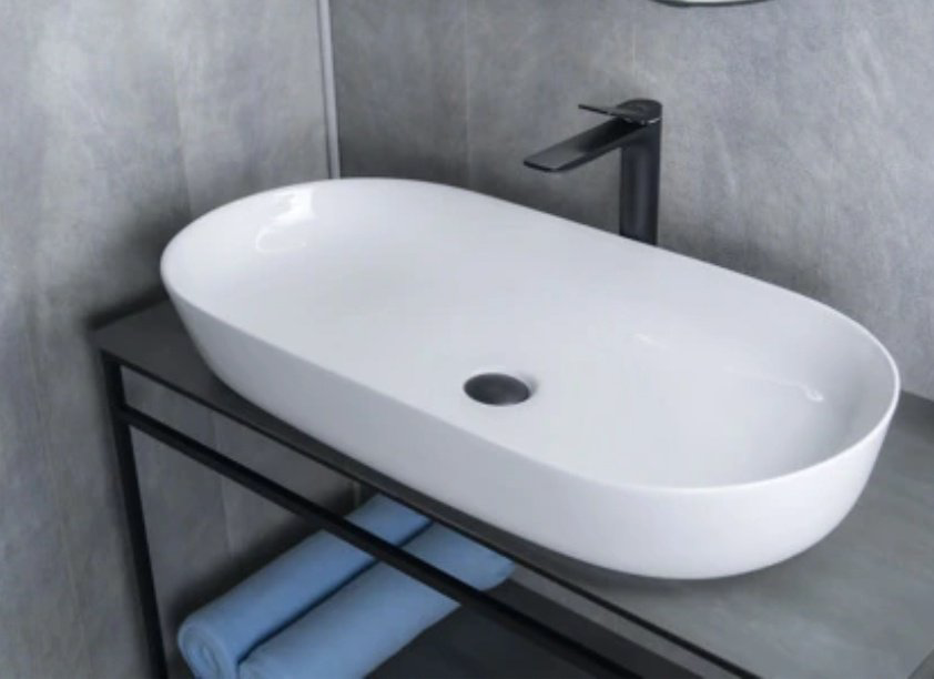 Раковина GID-ceramic N9348 накладная овальная 81, керамика купить,NaN