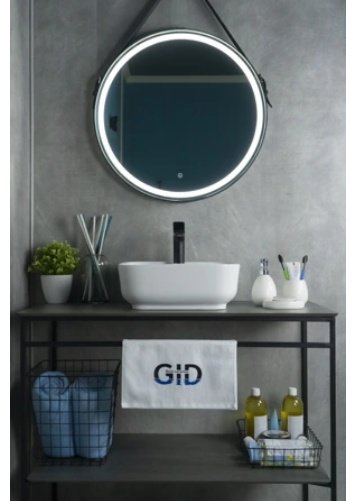Раковина GID-ceramic N9443 накладная квадратная 41, керамика