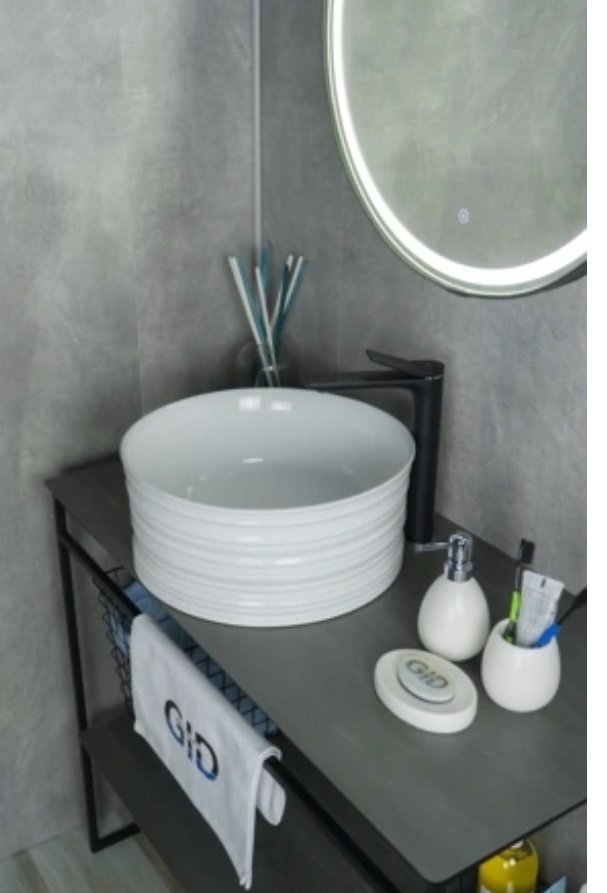Раковина GID-ceramic W969 накладная круглая 41, керамика