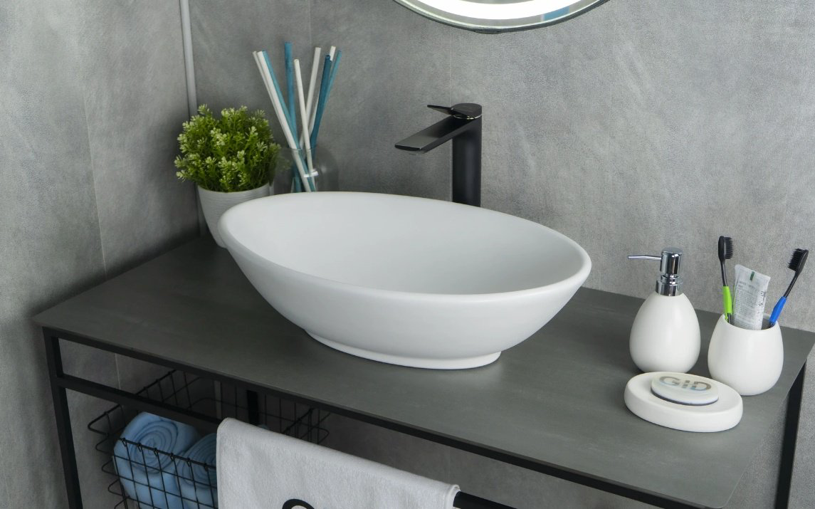 Раковина GID-ceramic Wm9021 накладная овальная 52, керамика купить,69000
