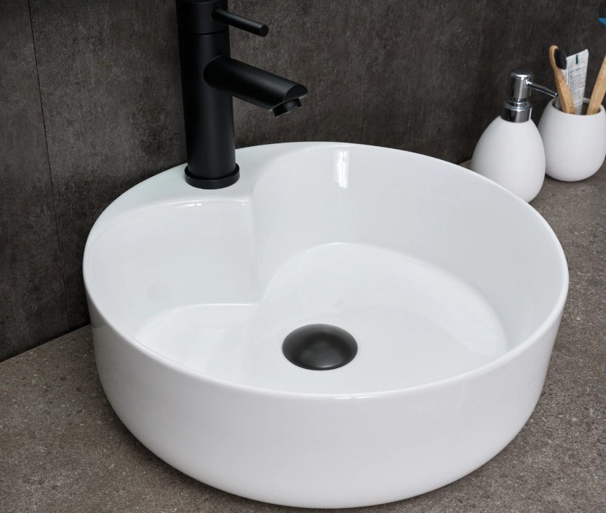 Раковина GID-ceramic N9013 накладная круглая 40, керамика