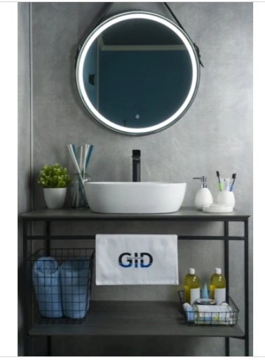 Раковина GID-ceramic N9026b накладная овальная 48, керамика