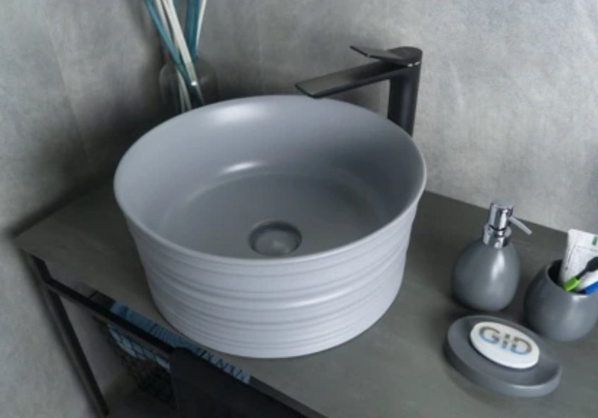 Раковина GID-ceramic Gm969 накладная круглая 41, керамика купить,80097