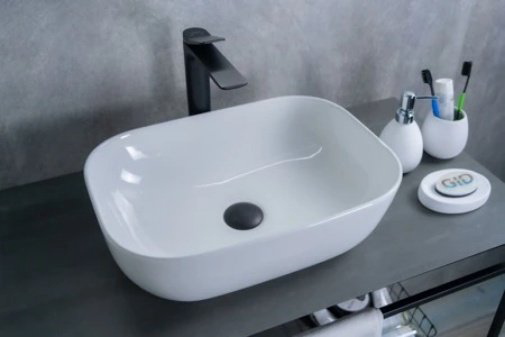 Раковина GID-ceramic D1333 накладная овальная 46, керамика купить,82087
