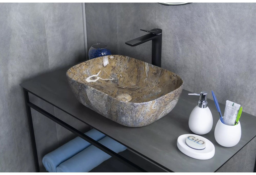 Раковина GID-ceramic 54474 Mnc333T накладная прямоугольная 32.5, керамика купить,NaN