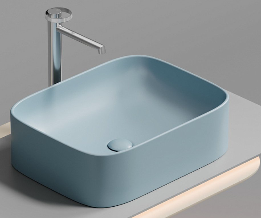 Раковина Ceramicanova CN6052ML накладная прямоугольная 50, санфарфор купить,NaN