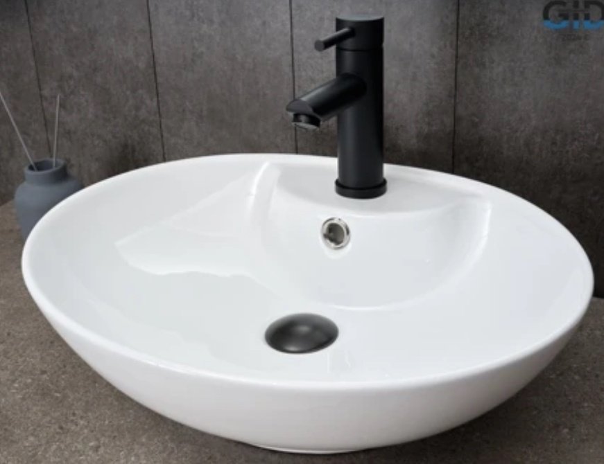 Раковина GID-ceramic N9005 накладная овальная 51, керамика