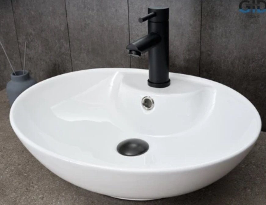 Раковина GID-ceramic N9005 накладная овальная 51, керамика купить,65869