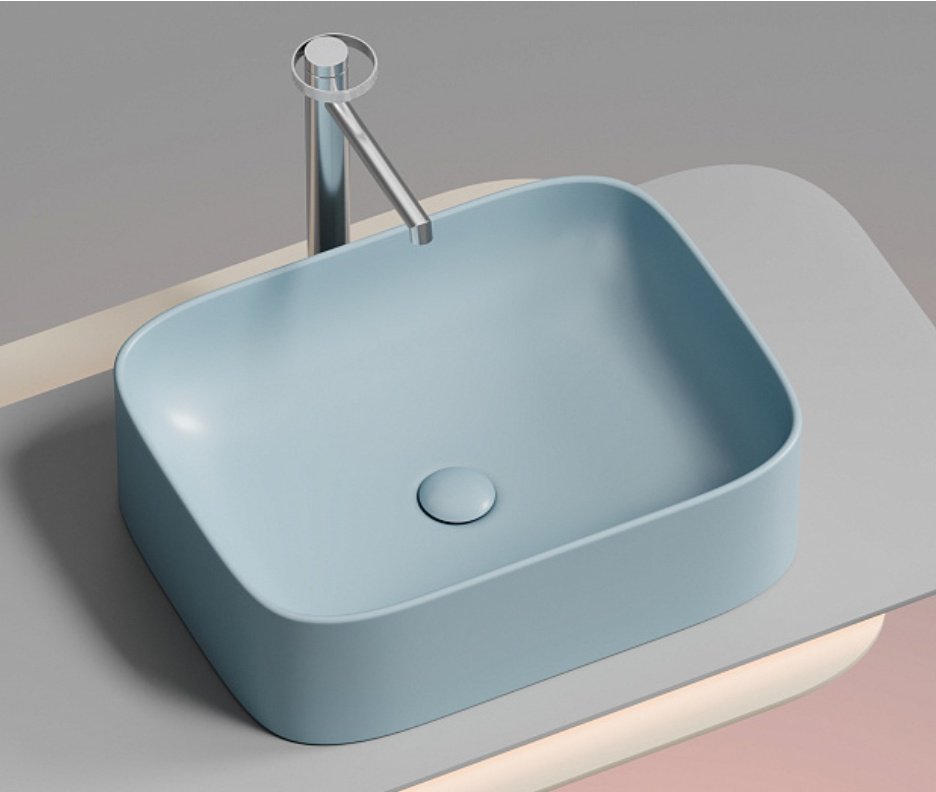 Раковина Ceramicanova CN6052ML накладная прямоугольная 50, санфарфор