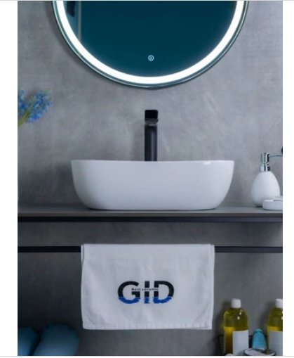 Раковина GID-ceramic D1333 накладная овальная 46, керамика