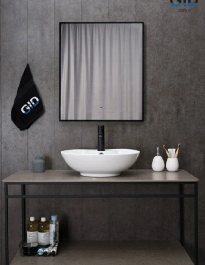 Раковина GID-ceramic N9005 накладная овальная 51, керамика