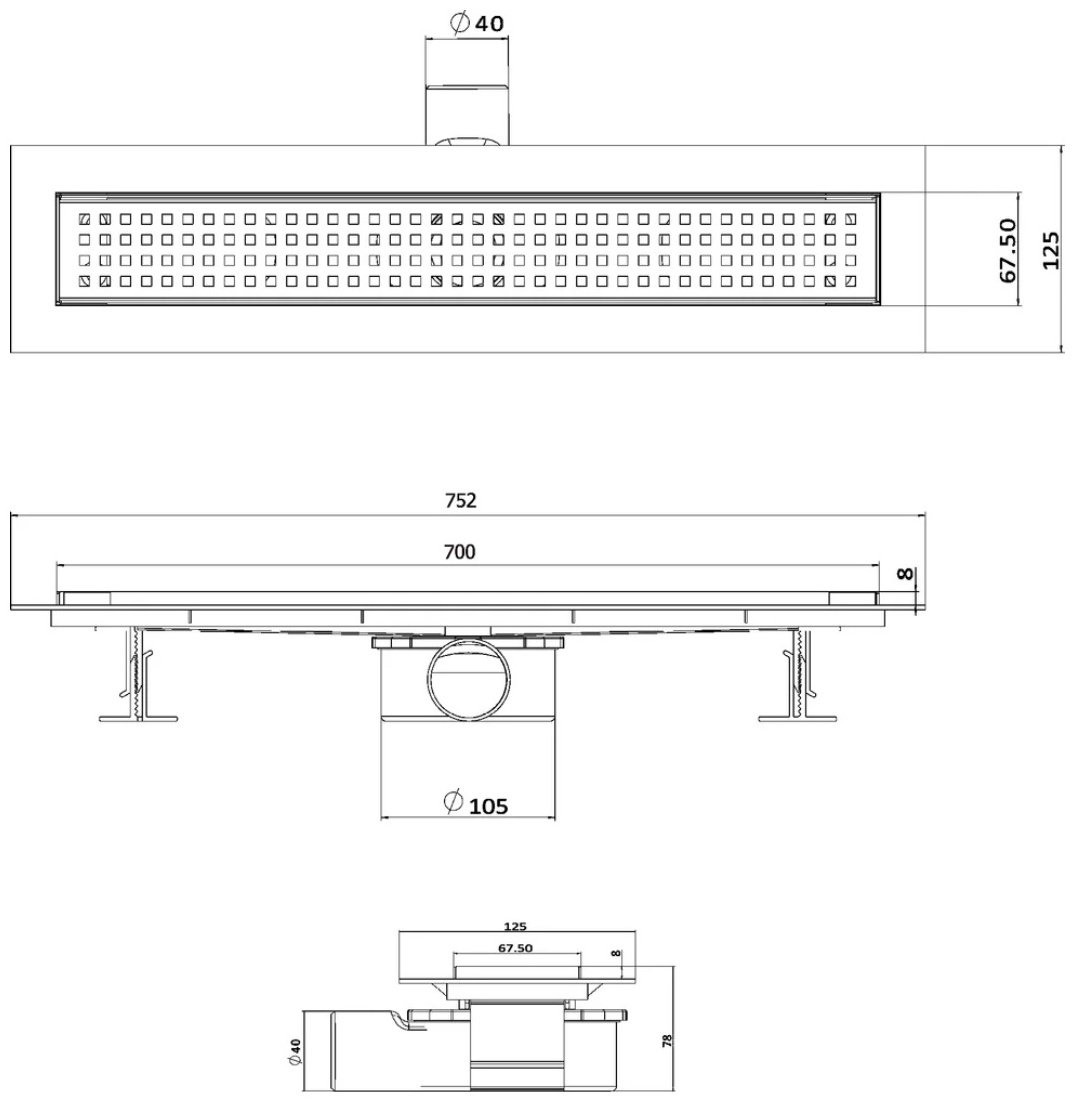 ESBANO трап Eco Tile 70 MC (12х75 см)