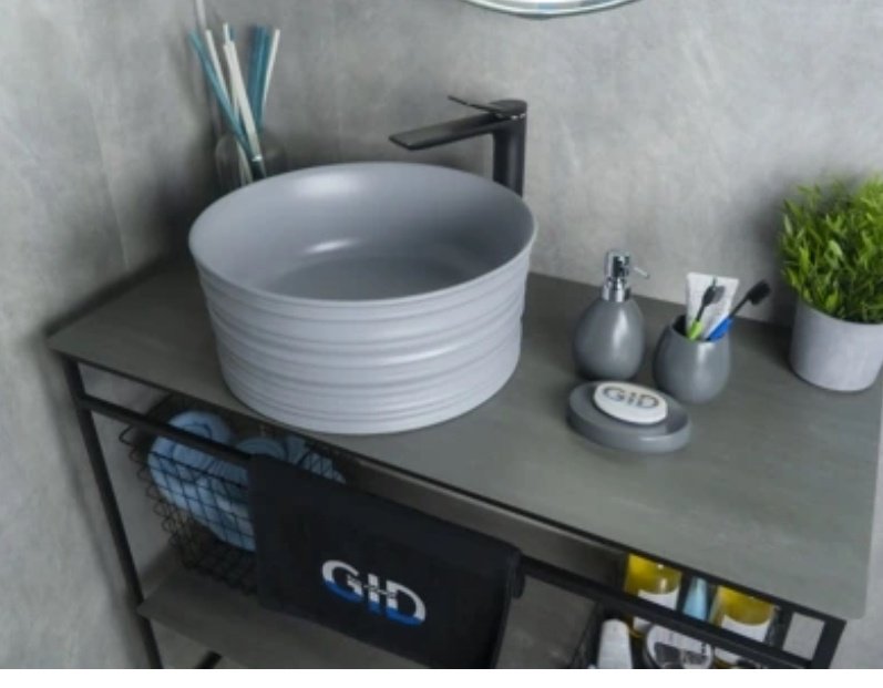 Раковина GID-ceramic Gm969 накладная круглая 41, керамика