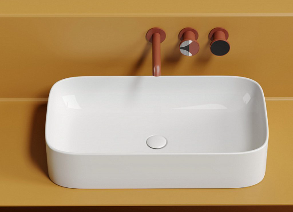 Раковина Ceramicanova Element CN6054 накладная прямоугольная 70, санфарфор купить,233924